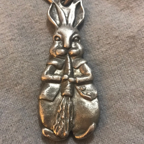 VINTAGE Pewter Jack Rabbit Keychain - Picture 8 of 11
